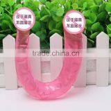 Jelly Double Headed Dildo Double Dong Realistic Cock Penis Anal Plugs Sex Toys For Lesbian thumbnail-3