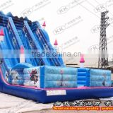 backyard rental discount and cheap castle inflatable slide, double lane slides