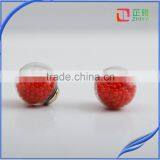 Trendy Ball Double Side Pearl Stud Earrings Glass Beads Elegant Sunflower Statement Earrings Summer Style Fashion Jewelry thumbnail-1