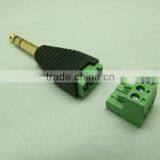 High Quality Enviromental Protection 6.35mm Stereo Audio Jack Gold Plated thumbnail-4