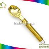 New design luxury gold color stainless steel ice cream scoop spoon