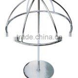 Chrome Metal Floor Standing Hat Racks