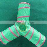 Pet Cat Dog Collapsible 3 Way Pet Crinkly Sounds Agility Train Tunnels and Tubes Toy for Small Medium thumbnail-1