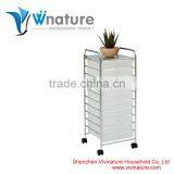 Multi-layer Narrow Plastic Trolley on Wheels thumbnail-1