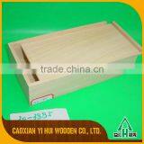 Light Weight Solid Wood Box With Black Painting and Slide Lid thumbnail-5