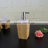 Chaozhou Factory Direct Wholesale European Ceramic Bath Accessaries, Bathroom Set With Wooden Wrapping thumbnail-3