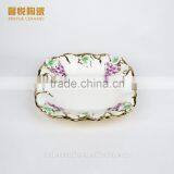 Stock Ceramic Candy Dish Golden,dinner Plate With Grape Design thumbnail-2
