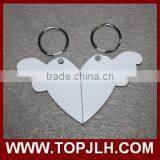 Fashion Sublimation MDF Keychain With Heart Shaped,blank DIY Keyring thumbnail-6