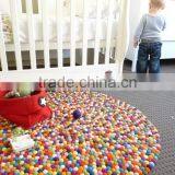 2017 Hot New Products Wholesale China Supplier Eco-friendly Baby Floor Mat Nepal Wool Felt Ball Rug Made in China thumbnail-4