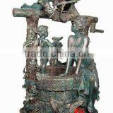 Bronze Lady With Cherubs Outdoor Water Fountain thumbnail-1