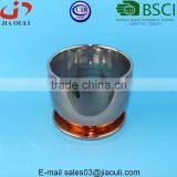 Quality Plating Gold / Copper Ceramic Plant Pots With Saucer thumbnail-5