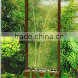 Stainless Steel Frame Glass Waterfall Green Bamboo Furniture thumbnail-1