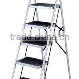 5 Steps Folding Step Ladder With Safety Rail