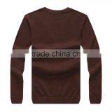 100% Fine Wool Men's Brown Pattern Knitwear Cardigan thumbnail-2