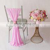 72*190cm Free Shipping Chiffon Chair Sashes Yellow/Wine/Blue/Purple/Pink Chair Sashes For Wedding Chiavari Chair Decoration thumbnail-1
