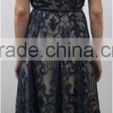 Cap Sleeve Lace With Belt Dress thumbnail-2