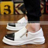 2015 New Style Fashion Leather Casual Shoes Men Best Quality Made in China, Hot Sell Adults Casual Leather Shoes Fashion Zipper thumbnail-3
