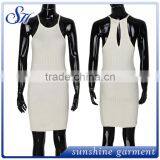 2017 Women's Knit Crop Tights Slim Sling Tank Dress thumbnail-1