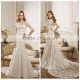 Long Sleeve High Neck Lace Moroccan Wedding Dress thumbnail-1