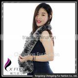CX-S-125E Many Colours Fashion Real Rex Rabbit Fur Ladies Winter Scarf thumbnail-4