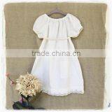 Unique Baby Girl Handmade Dresses Child Plain Red Prinecess Party Dress Cotton Baby Clothing Wholesale thumbnail-4