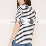 Custom Women's Casual Stripe T-shirts thumbnail-2