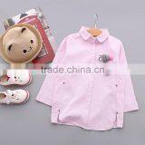 S33426W School Girl Blouse Cotton Striped Embroidery Cartoon Shirts Blouse thumbnail-2