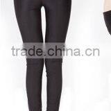 EY0036L Wholesale Women Winter Legging Black PU Leather Leggings thumbnail-2