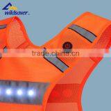 EN471 Class 3 Yellow Walking Reflective Safety Vest With LED thumbnail-4