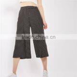 New Arrival Womens High Rise Polka Dot Wide Leg Cropped Slacks thumbnail-4