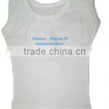 50% Polyester & 50% Cotton (1x1 Rib) Baby Vest Without Sleeve (white Bleached) thumbnail-1