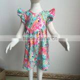 Mjy-129 Flamingo Flutter Dress Wholesale Baby Frocks Design Kids Summer Dresses Baby Frocks Designs Pictures Children Frocks thumbnail-1