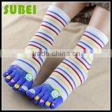 2015 Female Warm Five Fingers Socks,cotton and Happy Little Alarm Clock Socks,Quiet and Sweet thumbnail-3