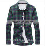 Cotton Microfiber Casual Check Korean Men Style Shirt thumbnail-3