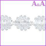 the Lastest Fashion White Color Embroidered Flower Chemical Lace thumbnail-4