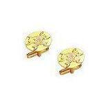 Promotional Gift Personalised Fashion Die Stamping Cufflinks, Enamel Cufflinks With Gold Plating thumbnail-1