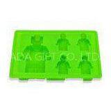 Silicone Robot Ice Cube Trays Green Non-stick for Birthday Party thumbnail-1