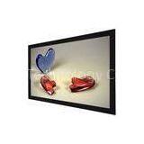 133 Inch Silver Fixed Frame Screen , 3D Home & Movie Projection Screen Aluminum Frame