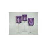 Home Decoration Glass Handmade Blown Candle Holder With Folk Art for Indoor thumbnail-1