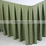 100% Polyester Wedding Table Skirting Table Linen With Different Styles