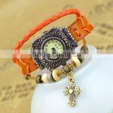 Fancy Lady Wrist Leather Bracelet Watch