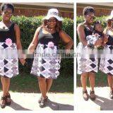 Black White Design Family Clothes Outfit Mother and Daughter Fashion Matching Maxi Dresses thumbnail-1