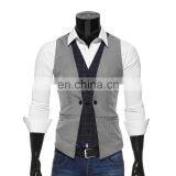 Latest Wholesale High Quality Men Slim Fit Formal Wedding Suit Vest Waistcoat Design thumbnail-5