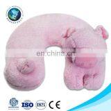 Cheap New Design Plush Pink Pig u Shape Memory Foam Neck Pillow Promotional Kids u Shape Cushion thumbnail-1
