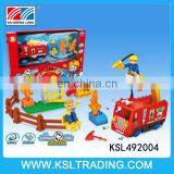 Children bump and go electric car toys with blocks for sale