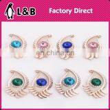 Fashion ABS Eye Shaped Removable Shoes Accessories With Rinestone Mini Hanging Shoes Decoration thumbnail-2