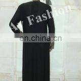 New Style Fashionable Front Open Abaya Women Kimono With Lace Trim Fashion Design Lace Abaya thumbnail-3