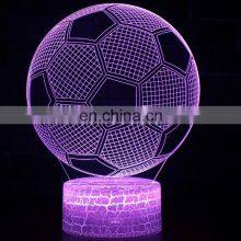 USB Charging Remote Controm Customized Any Shape Football Earth 3d Illusion Led Night Light thumbnail-1
