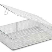 Fine-mesh Trays and Baskets Fine Mesh Boxes With Hinged Removable Lid thumbnail-1