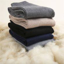 Autumn Winter Warm Leggings Thick Fleece Wool Black Thermal Pants with High Waisted